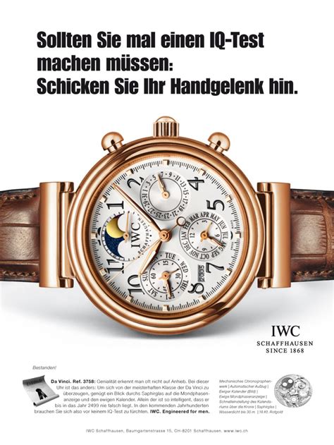 iwc werbekampagne|iwc schaffhausen werbung.